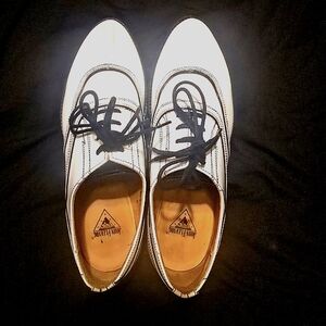 John Fluevog White Nero Oxfords